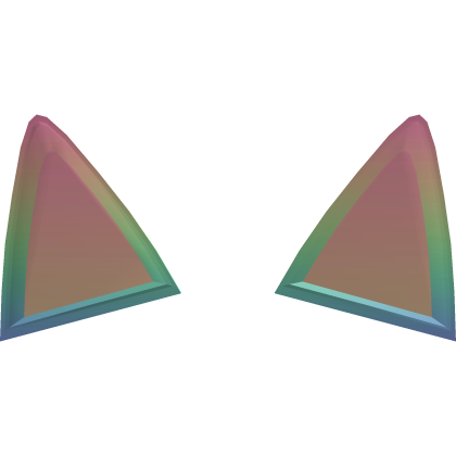 ♡ cute kitty ears recolor in pastel rainbow Roblox item
