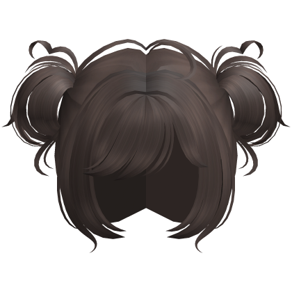 ♪ 〜 Dark Brown Fluffy Poofy Baby Kawaii Buns 