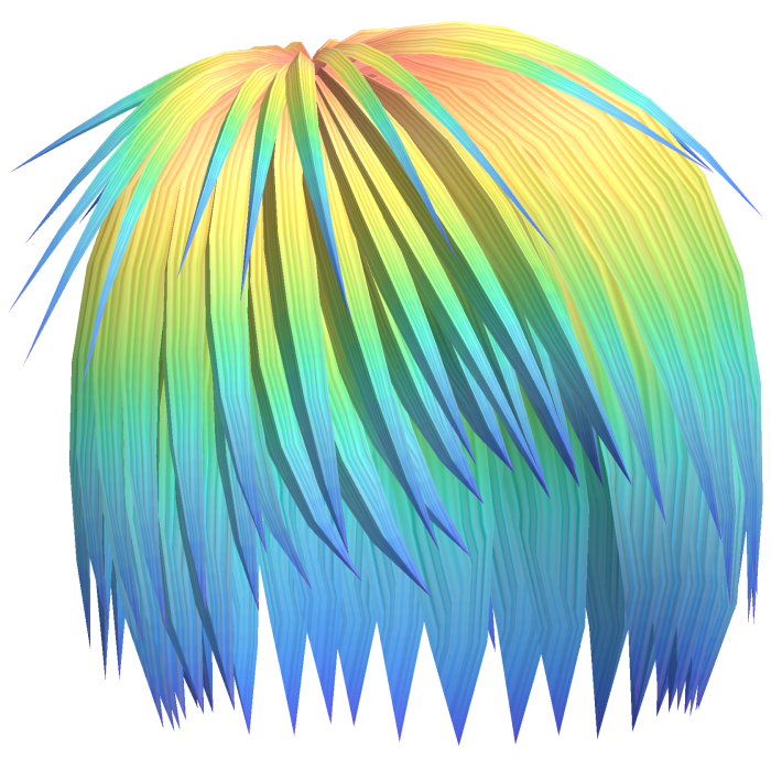 Emo Razor Cut Layered Hair (Rainbow)