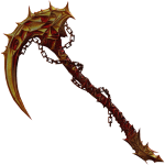 Red & Gold Chained Reaper Scythe