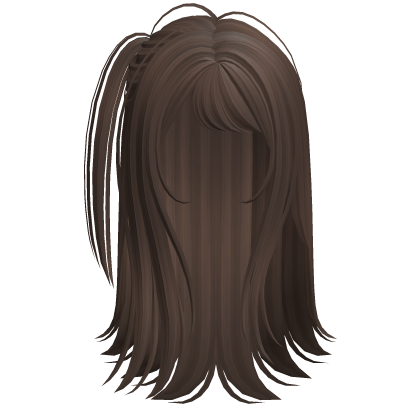 Emo half up side ponytail in Brown