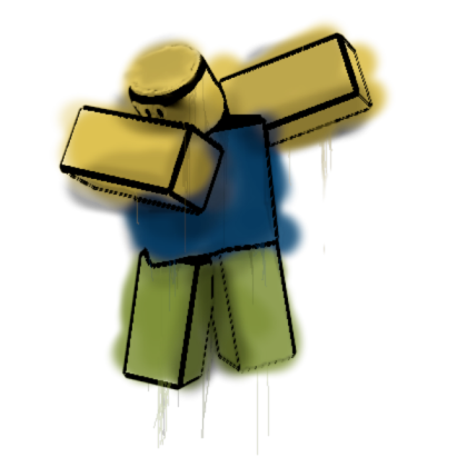 Noob DAB graffiti Roblox decal