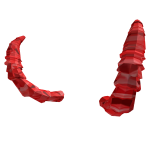 Red shiny horns