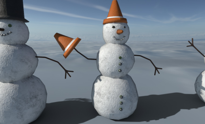 Traffic Cone Snowman (Animated) 🚧⛄ preview 1