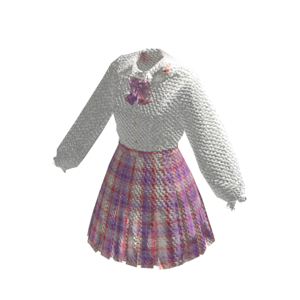 Cute Knit Top & Plaid Skirt Outfit [PBR] thumbnail