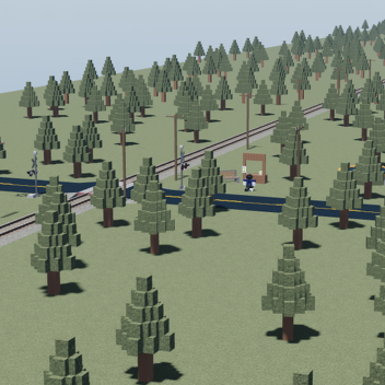 Untilted Railroad crossing