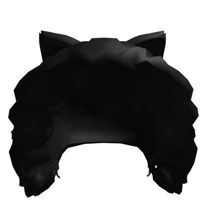 Cute Fluffy Kitty Cat Hood In Black