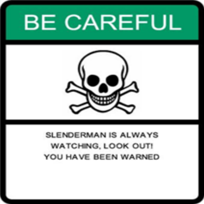 Slenderman Sign Roblox decal