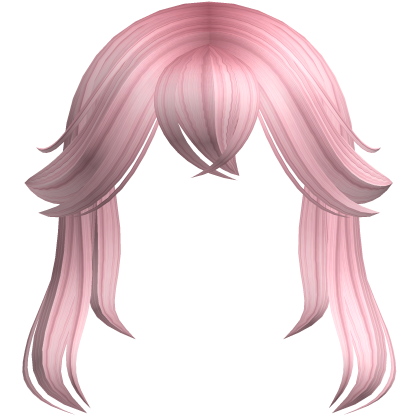 Middle Swept Spiky Bangs in Pink