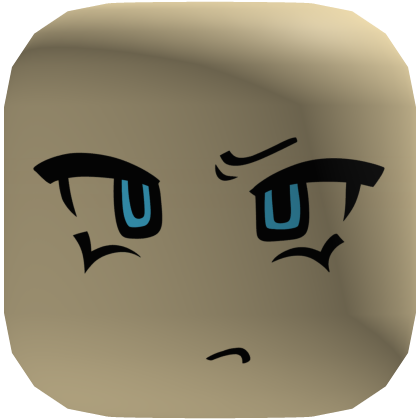 Cyan Eyed Nervous Cartoony Face