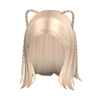 Platinum Cat Braided Cute Anime Hair Roblox item