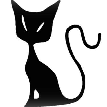 cartoon black cat