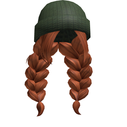 Cloudy Braids w/ Beanie in Ginger Roblox item