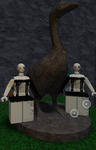 The bloxy end Goldy group