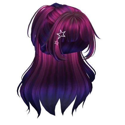 Super Fluffy Layered Anime Ponytail (Vaporwave) | Roblox