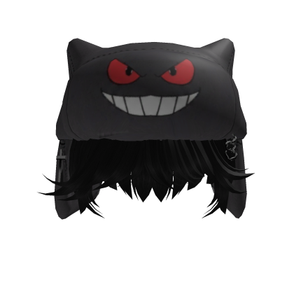 Black Ushanka Gengar With Fluffy Hair Y2K Moe  Roblox item