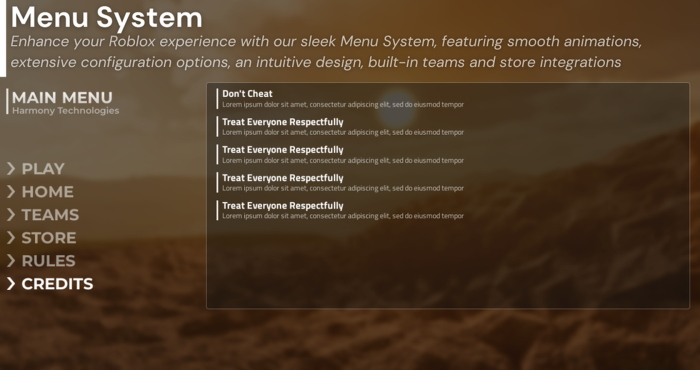 Main Menu GUI preview 4
