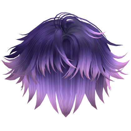 Emo Messy Layered Hair (Galaxy Purple) Roblox item