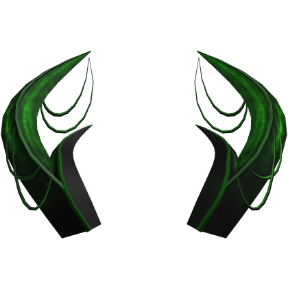 Demonic Halloween Horns - Green Roblox item