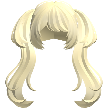 🐾 wispy anime moe cute big pigtails yellow