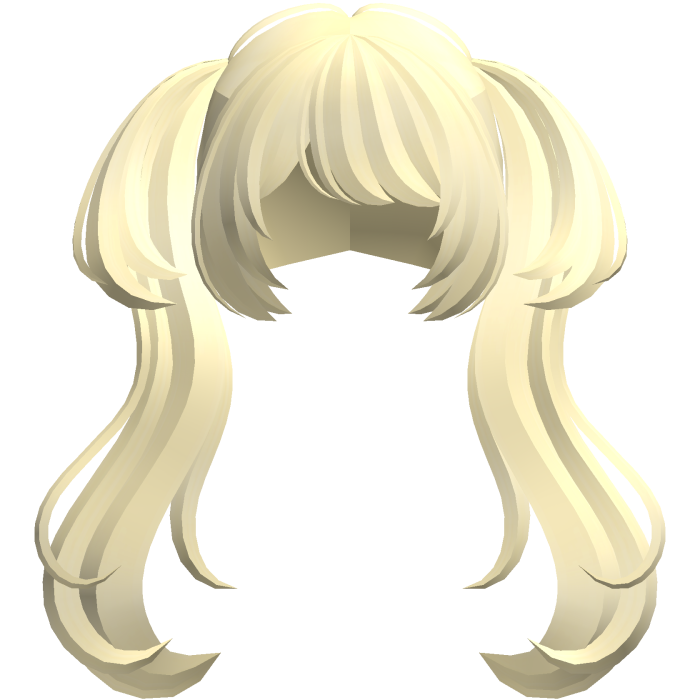 🐾 wispy anime moe cute big pigtails yellow
