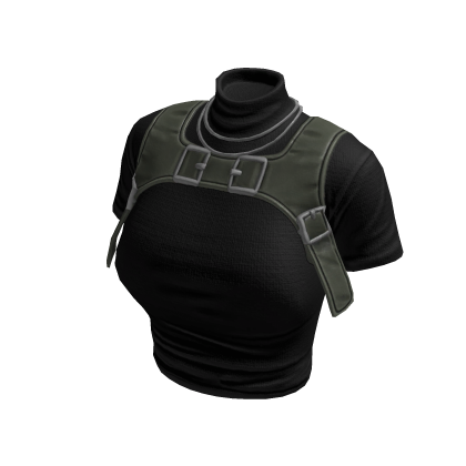 Y2K Stylish Top (Black Khaki)