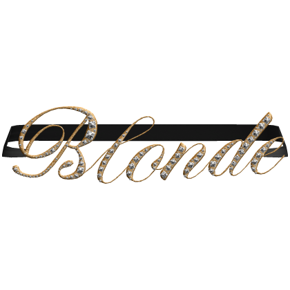 Rhinestone "Blonde" McBling Belt (Black & Gold) Roblox item