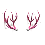 Snowy Antlers - Hot Pink