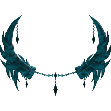 Turquoise Blue Gothic Jewelled Horns 