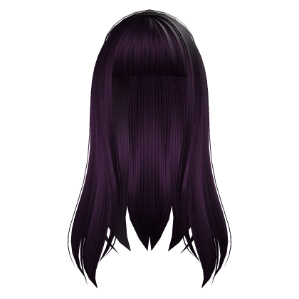 wispy long straight purple moe hair  Roblox item