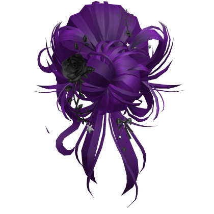 Gothic Messy Rose Thorn Bun (Purple)