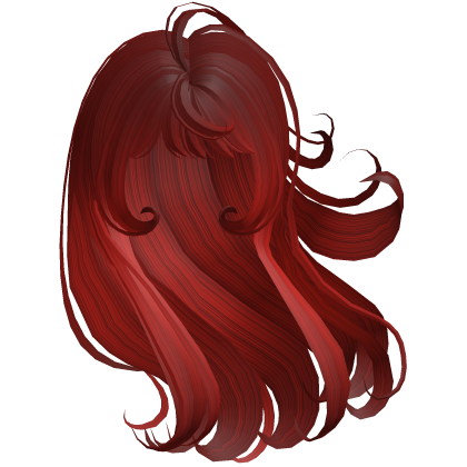 Messy Curly Wind Swept Wavy Hair Red Roblox item