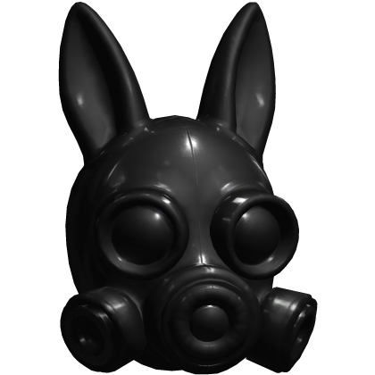 Cute Black Goth Lita Rabbit Ear Latex Mask Roblox item