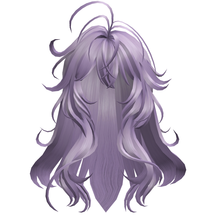 Long Wavy Half Up Hair - Lavender