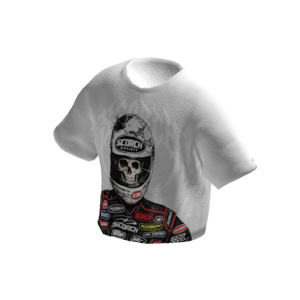 SCORCH White Death Rider Boxy Tshirt