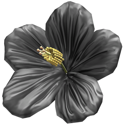Black Hibiscus Summer Flower Hair Roblox item
