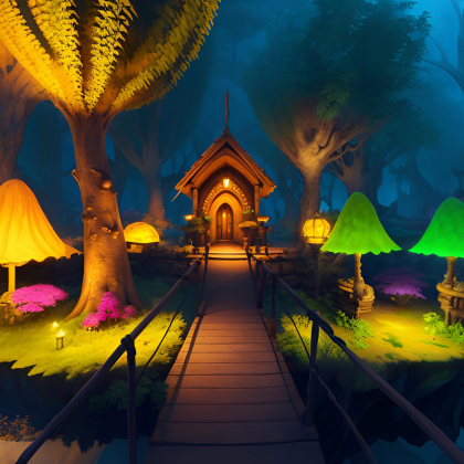 Colorful Fantasy Forest - Sky box
