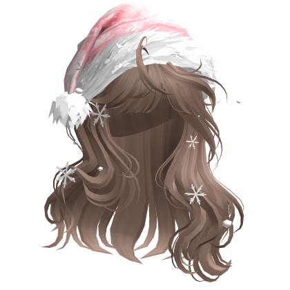 Christmas Hair w/Santa Hat (Milktea)