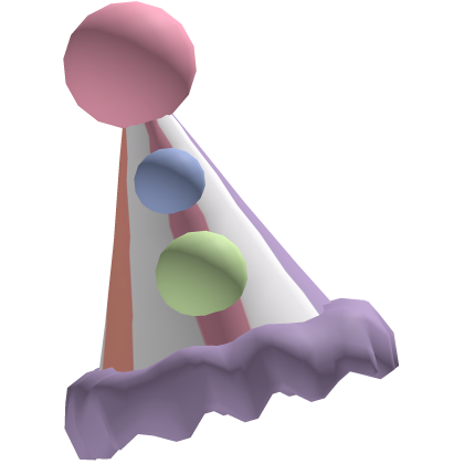 Pastel Striped Pointed Clown Hat Roblox item