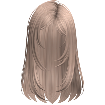 Straight Layered Messy Side Part Hair (Platinum) thumbnail