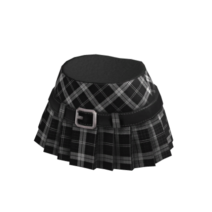 ✨ Black Goth Tartan Pleated Skirt Academia Emo