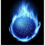 Blue steam of fire