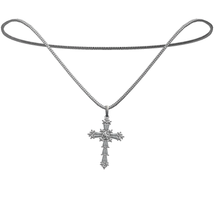 Cross Pendant Necklace Diamonds Chain Jewelry Y2K thumbnail