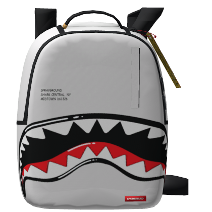 White Bubble Shark Sprayground Backpack 1.0
