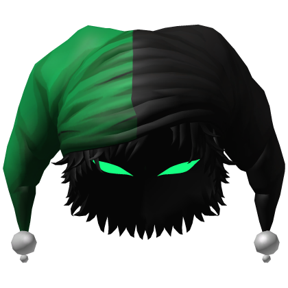 Black&Green Jester Hat w/ Glowing Eyes