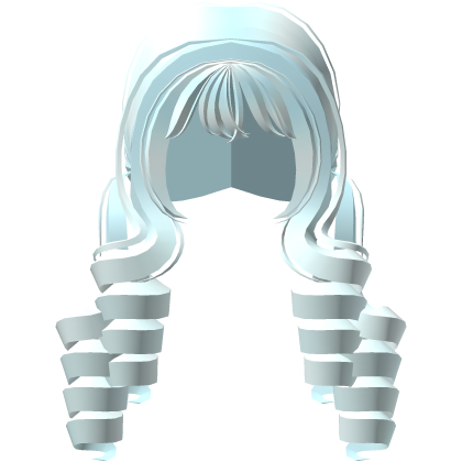 ♡ long curly cute preppy blue pigtails Roblox item