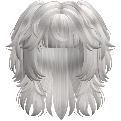 Messy Scene Short Pigtail Wolf Cut White Roblox item