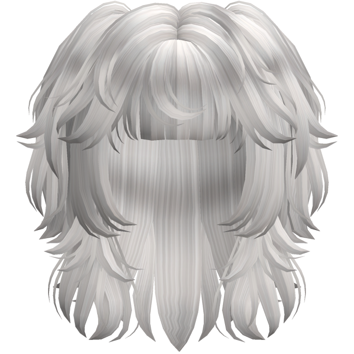 Messy Scene Short Pigtail Wolf Cut White