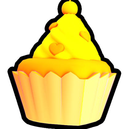 Gold Lovely Cupcake