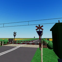 Danish railroad crossing icon